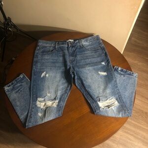 Fashion Nova Men's LAX Slim Fit Taper Jean - Medium Wash